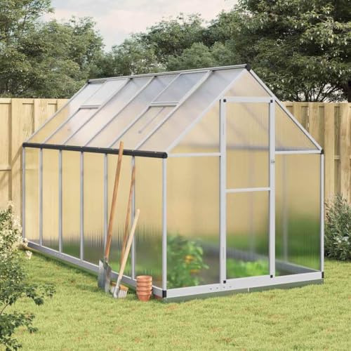 Gewächshaus mit Fundamentrahmen silber 334x169x202cm Aluminium Home & Garden Rasen & Garten Gartenarbeit Gewächshäuser Gewächshaus mit Fundamentrahmen silber 334x169x202cm Aluminium Home & Garden Rasen & Garten Gartenarbeit Gewächshäuser von GCHDHAPB