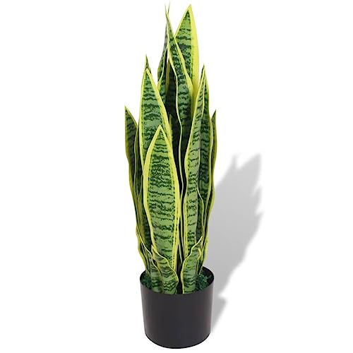 Künstliche Sansevieria Pflanze mit Topf 65cm GreenHome & Garden Decor Kunstflora von GCHDHAPB