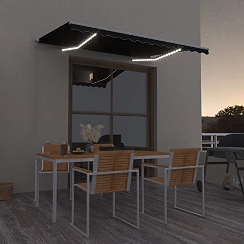 Manuell versenkbare Markise mit LED 300x250cm Anthrazit Manuell versenkbare Markise mit LED 300x250cm Anthrazit von GCHDHAPB