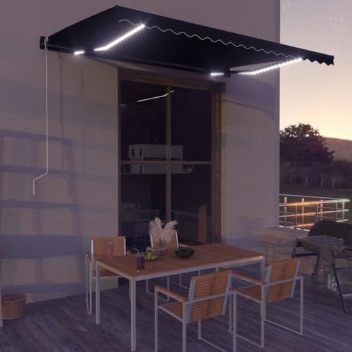 Manuell versenkbare Markise mit LED 450x300cm Anthrazit Manuell versenkbare Markise mit LED 450x300cm Anthrazit von GCHDHAPB