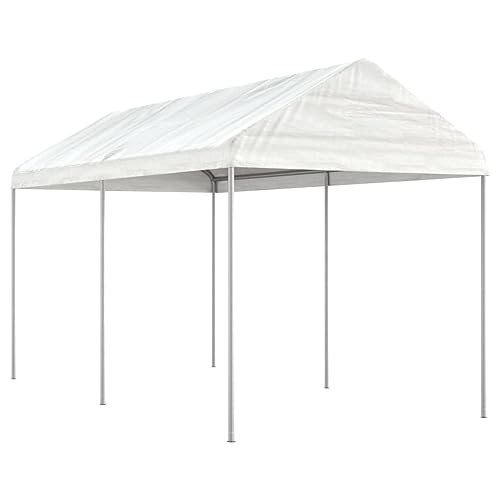 Pavillon mit Dach weiß 4,46 x 2,28 x 2,69 m Polyethylen Pavillon mit Dach weiß 4,46 x 2,28 x 2,69 m Polyethylen von GCHDHAPB
