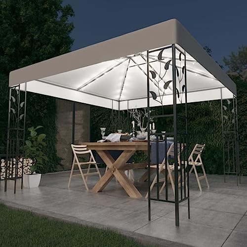 Pavillon mit LED Lichterkette 3x3m weiß Pavillon mit LED Lichterkette 3x3m weiß von GCHDHAPB