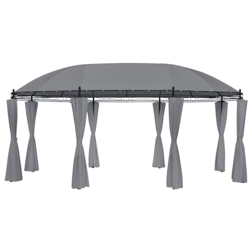 Pavillon mit Vorhängen 520x349x255cm Anthrazit Pavillon mit Vorhängen 520x349x255cm Anthrazit von GCHDHAPB