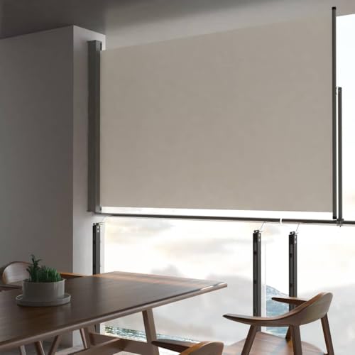 Seitenmarkise Terrassenmarkise Ausziehbar 160x300cm Creme von GCHDHAPB