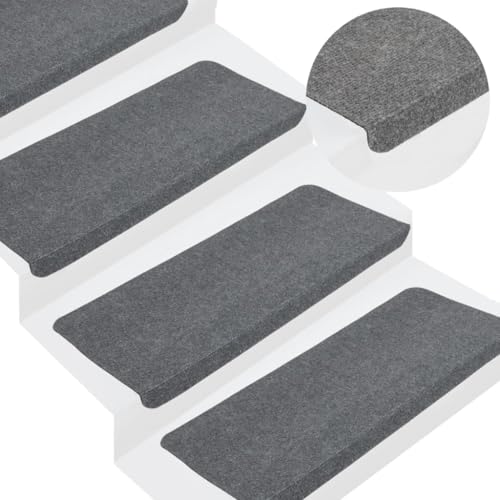 Stufenmatten Selbstklebend 15 Stück 65x24,5x3,5cm Grau Home & Garden Haushaltsbedarf Treppenstufen von GCHDHAPB