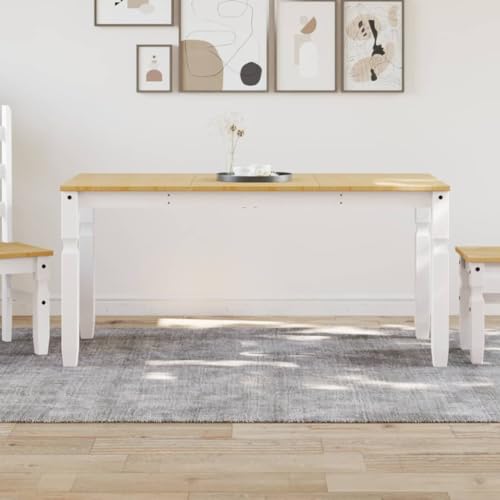 Tische, Küchen- & Esszimmertische-Esstisch Corona Weiß 160x80x75 cm Massivholz Kiefer Tische, Küchen- & Esszimmertische-Esstisch Corona Weiß 160x80x75 cm Massivholz Kiefer von GCHDHAPB