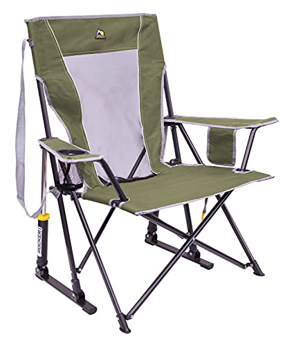 GCI Outdoor Comfort Pro Rocker Faltbarer Schaukelstuhl & Outdoor Campingstuhl, Loden Green von GCI Outdoor