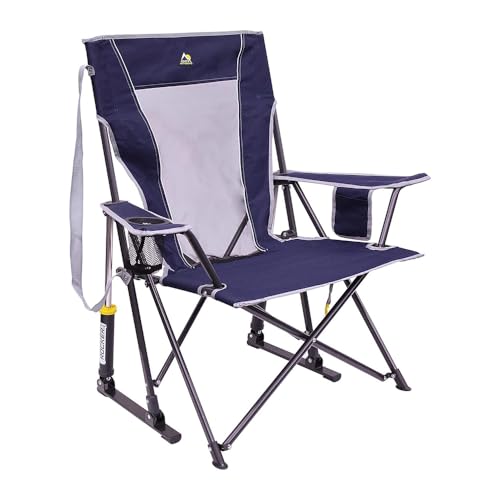 GCI Outdoor Comfort Pro Rocker Faltbarer Schaukelstuhl & Outdoor-Campingstuhl, Indigoblau von GCI Outdoor