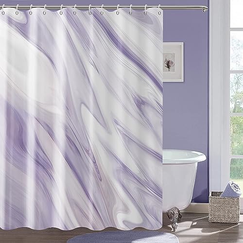 GCIREC Lila Marmor Stall Duschvorhang, lila Mix weiß Ombre Moderne abstrakte Welle Luxus Bad Vorhang Badewanne Home Decor wasserdicht Stoff Maschine waschbar mit 12 PCS Haken,180x200cm GCIREC Lila Marmor Stall Duschvorhang, lila Mix weiß Ombre Moderne abstrakte Welle Luxus Bad Vorhang Badewanne Home Decor wasserdicht Stoff Maschine waschbar mit 12 PCS Haken,180x200cm von GCIREC