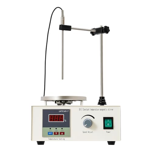 GCIUEMMH 250W Magnetrührer mit Heizplatte | Labor Magnetrührer mit digitaler Temperaturanzeige und Geschwindigkeitsanpassung | 2000 U/min 2000 ml magnetischer Rührer | 304 Edelstahlplatte Heizplatte von GCIUEMMH