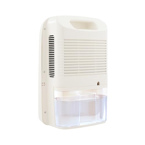 GCIUEMMH Elektrischer Luftentfeuchter für Zuhause 500ml/Tag | 42W Tragbar Entfeuchter | Tragbar Mini-Luftentfeuchter Automatische Abschaltung | Leise Raumentfeuchter Mit LED-Anzeige & Fernbedienung von GCIUEMMH