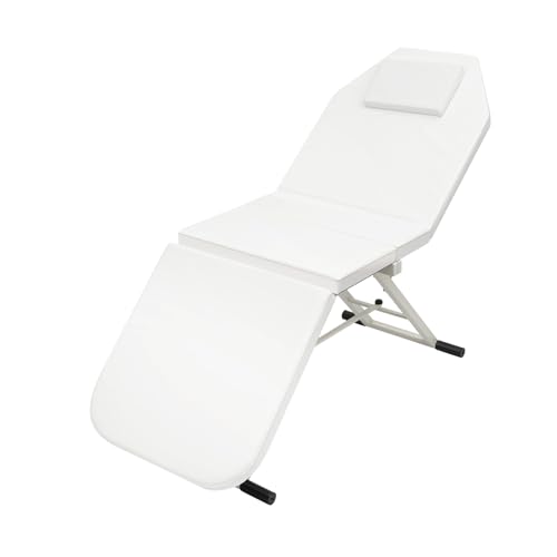 GCIUEMMH Faltbare Massageliege - Tragbares Spa Beauty Bett mit verstellbarer Rückenlehne (70 °) & Beinstütze (45 °) - Klappbarer Spa-Stuhl inklusive Gesichtskissen & Anti-Rutsch-Pads für Spa, Salon von GCIUEMMH