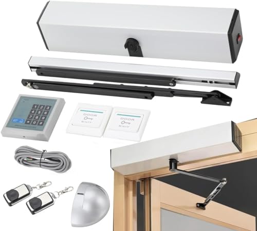 GCIUEMMH Motorisierter Automatischer Türöffner - 120° Motorisierter Drehtüröffner Türschließer 50W Motorisierter Bürotüröffner mit Fernbedienung 50W Elektrische Türöffner 110~220V Breitspannungsmotor von GCIUEMMH