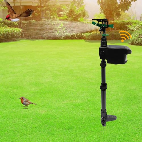 GCIUEMMH Yard Patrol Bewegungsaktivierter Sprinkler – Solarbetriebener Sprinkler für den Außenbereich mit Tag- und Nacht-Erkennungsmodi von GCIUEMMH