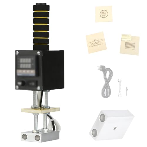 GCLCPAEN Mini-Handheld-Hitzepresse, Digitales Lederwerkzeug, 5 X 7/8 X 10/10 X 13 cm, Aluminium-Heizplatte, 0–400 °C-Bereich, Schwammgriff, 6 Mm Matrizenloch, Für Leder, Holz,8 * 10cm von GCLCPAEN