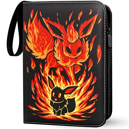 GCMUUP Karten Sammelalbum für Karten,4-Pocket Sammelkarten Album,400 Taschen 50 Seiten,PU-Oberfläche Wasserdicht Karten Halter Karten Heft Ordner Buch von GCMUUP