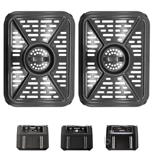 Air Fryer Grill Pfanne für Ninja Foodi AD350CO DZ401 DZ550 10 Quart DZ071 7 Quart 6 in 1 FlexBasket Air Fryer, Ersatz Air Fryer Crisper Plate Grill Table Zubehör, Geschirrspüler Safe von GCQ