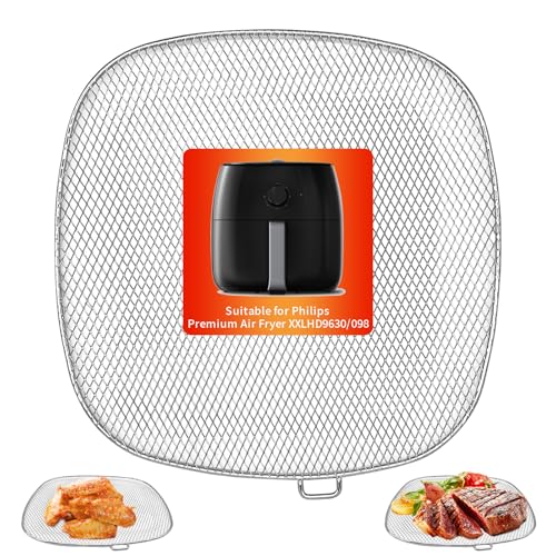 GCQ Air Fryer Zubehör für Philips HD9630 Airfryer XXL, 9"×8.6" SUS 304 Edelstahl Food Grade Air Fryer XXL Ersatzteile Korb Tablett für Philips HD9650 HD9656 HD9750 HD9860 Air Fryer GCQ Air Fryer Zubehör für Philips HD9630 Airfryer XXL, 9"×8.6" SUS 304 Edelstahl Food Grade Air Fryer XXL Ersatzteile Korb Tablett für Philips HD9650 HD9656 HD9750 HD9860 Air Fryer von GCQ