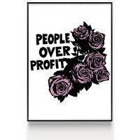 People Over Profit Print, Linke, Kunstdruck, Antica Kapitalismus, Einwander, Sozialist, Solidarität, Rechte, Kommunist von GCStickerShop