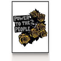 Power To The People Poster, Kunstdruck, Linke, Anticapitalismus, Sozialismus, Solidarität, Aktivismus, Kommunist von GCStickerShop