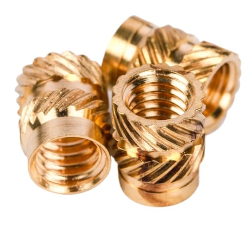 100/10 Stück Hot Melt Mutter Gewinde gerändelt Messing Wärme Einsatz M1,2,4 M2,5 M3 M4 M5 M6 M8 Kupfer Einbettung Teile Muttern Rändelmuttern aus Messing(Length 7mm,M6(OD 8mm)10pcs) von GCYEIDMA