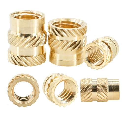 200/300/500 Stück Messingeinsatz Hot Melt Mutter M2 M3 M4 M5 M6 Wärmemetrisches Gewinde 3D-Druckeinsätze Muttern Insertnut Kupfer Nutsert Rändelmuttern aus Messing(300Pcs,M2.5x3x3.5) von GCYEIDMA