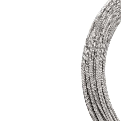 Drahtseil Edelstahl 10M/5M 0,5-3mm Durchmesser 7X7 Struktur 304 Edelstahl Drahtseil dünnes Kabel weicher Angelhebekabel(0.5mmx10M) von GCYEIDMA