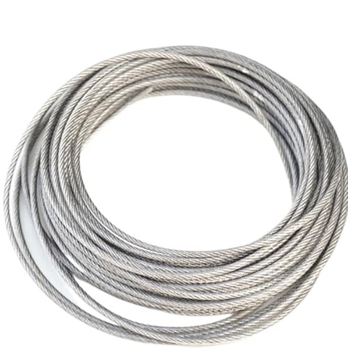 Drahtseil Edelstahl 1Meter 304 Edelstahl Drahtseil 7 * 19 Durchmesser 1mm 1,2mm 1,5mm 2mm 2,5mm 3mm 4mm 5mm 6mm 8mm 10mm Hebeseil Rostfrei(8mm) von GCYEIDMA