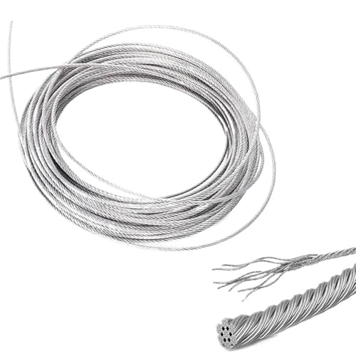 Drahtseil Edelstahl 3 rollen ~ 1 Rolle 0,5-3mm Durchmesser 7X7 Struktur 304 edelstahl draht seil dünne kabel weicher angeln hebe kabel(1.5mm x 5M,2 rolls) von GCYEIDMA