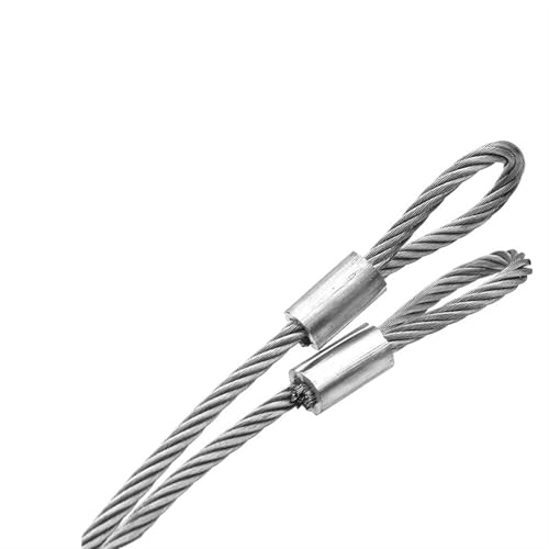 Drahtseil Edelstahl 304 Edelstahl-Drahtseil. Die beiden Enden der Aluminiumhülse wurden verdichtet. Clip-Verriegelung, Durchmesser 1–4 mm.(3 meter,Diameter 1.5mm) von GCYEIDMA