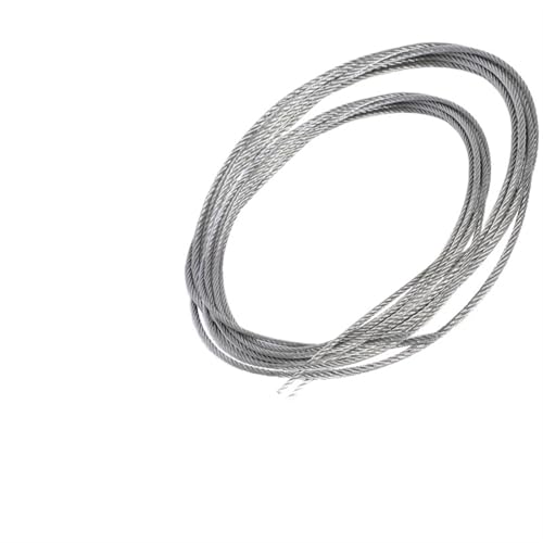 Drahtseil Edelstahl 5M Edelstahldrahtseil 7 * 7 Struktur weich hängend Hebeseil Hebeseil Zugseil Wäscheständer Drahtseil(Wire rope 0.8X5mm) von GCYEIDMA