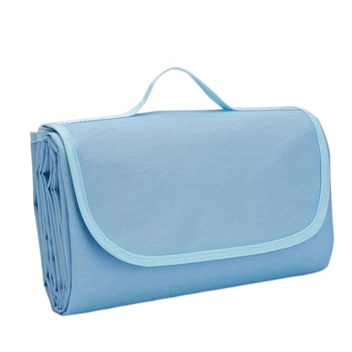 GCYEIDMA Outdoor Picknickdecke 145 * 200 cm Wasserdichtes Tuch Sand Strand Matten Faltbare Camping Matte Verdicken Zelt Picknick Decke Pad Feuchtigkeit-Beweis Picknick Matte Picknick(Light Blue) von GCYEIDMA