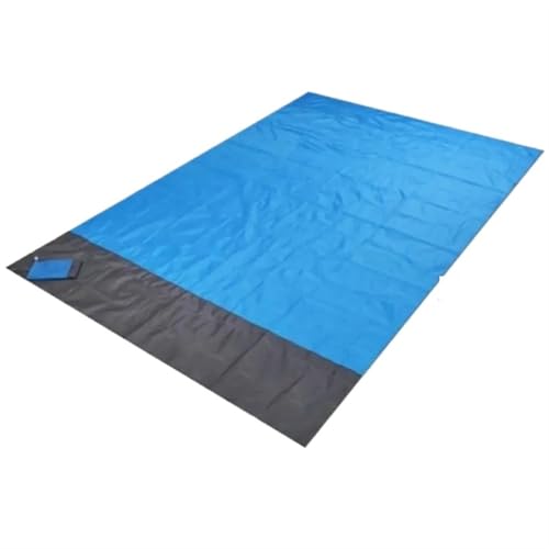 GCYEIDMA Outdoor Picknickdecke 200x210cm /200x140cm Tasche Picknick Pad wasserdichte Strand Matte Sand Freies Decke Camping Outdoor Picknick Zelt Klapp Abdeckung(Blue Mat,200x210cm) von GCYEIDMA