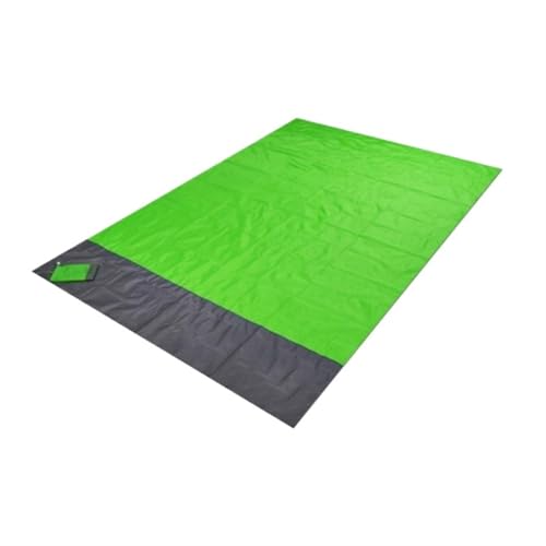 GCYEIDMA Outdoor Picknickdecke 200x210cm /200x140cm Tasche Picknick Pad wasserdichte Strand Matte Sand Freies Decke Camping Outdoor Picknick Zelt Klapp Abdeckung(Green Mat,200x140cm) von GCYEIDMA