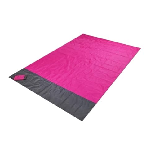 GCYEIDMA Outdoor Picknickdecke 200x210cm /200x140cm Tasche Picknick Pad wasserdichte Strand Matte Sand Freies Decke Camping Outdoor Picknick Zelt Klapp Abdeckung(Pink mat,200x140cm) von GCYEIDMA