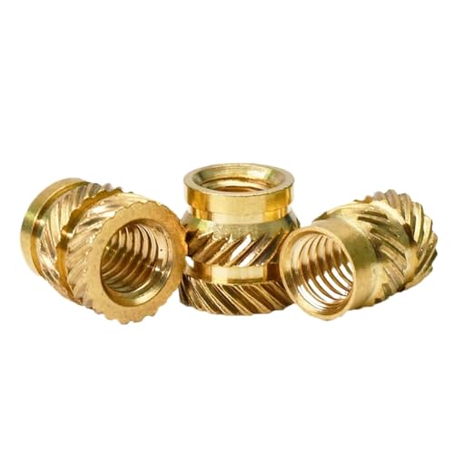 Messing Hot Melt Einsatz Muttern Schmelzen Rändel Gewinde Heizung Spritzguss Einbettung Kupfer Mutter Laptop 3D Drucker M2 M3 M4 m5 Rändelmuttern aus Messing(Length 3mm,M5(OD8mm) 30Pcs) von GCYEIDMA