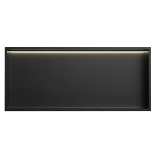 GDBTDL LED-Duschnischenregal aus Edelstahl, in die Wand eingelassene Aufbewahrungsnische,Keine Fliesen erforderlich, Duschregal mit Metalloberfläche, Roségold,ideal für dieBadezimmerorganisation von GDBTDL