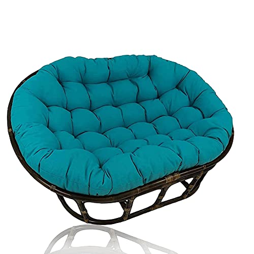 Doppeltes üBergroßEs Papasan, Egg Chair Kissen Doppeltes Papasan Stuhlkissen, Komfortables Stuhlpolster Egg Chair Kissen HäNgesessel Sitzkissen füR GartenmöBel,Blau,67 * 47 * 6in von GDDO