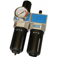 Wartungseinheit 1/4 Zoll mit Filter Druckminderer Nebelöler Manometer - Güde von GÜDE