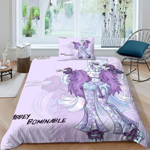 GDEKCIEAS Monster High Mädchen Junge Kinder Bettbezug Set 3D Gedruckter Animierte Figuren Bettwäschegarnitur Bettwäsche Reissverschluss Und Kissenbezüge Weich Microfaser 3 Teilig Single(135x200cm) GDEKCIEAS Monster High Mädchen Junge Kinder Bettbezug Set 3D Gedruckter Animierte Figuren Bettwäschegarnitur Bettwäsche Reissverschluss Und Kissenbezüge Weich Microfaser 3 Teilig Single(135x200cm) von GDEKCIEAS