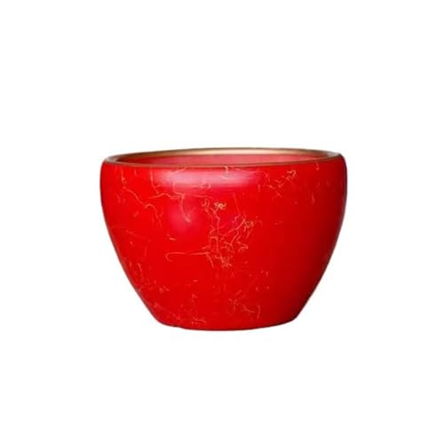 Dekorative Pflanzgefäße Pflanzer Keramik Großes Kaliber Indoor Und Outdoor Glück Baum s Sukkulenten Einfache(Red,M) von GDHKDDFL