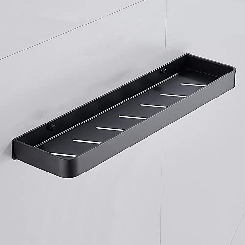 GDHKDDFL Badezimmer-Aufbewahrungsregal Badezimmerregal aus Aluminium mit Ablauf, Belüftung und Haken zur Aufbewahrung von Shampoo, Gel, Handtüchern und Gewürzflaschen in der Küche(40cm) von GDHKDDFL