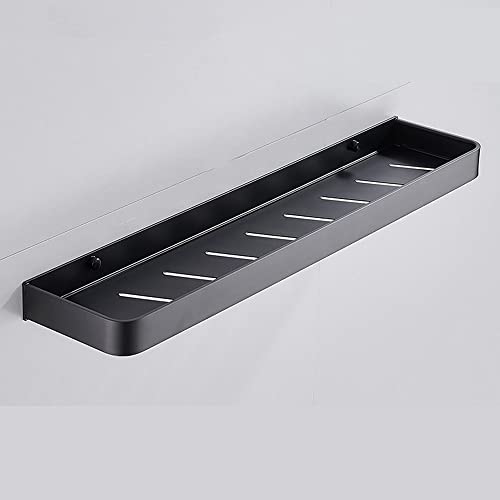 GDHKDDFL Badezimmer-Aufbewahrungsregal Badezimmerregal aus Aluminium mit Ablauf, Belüftung und Haken zur Aufbewahrung von Shampoo, Gel, Handtüchern und Gewürzflaschen in der Küche(50cm) von GDHKDDFL