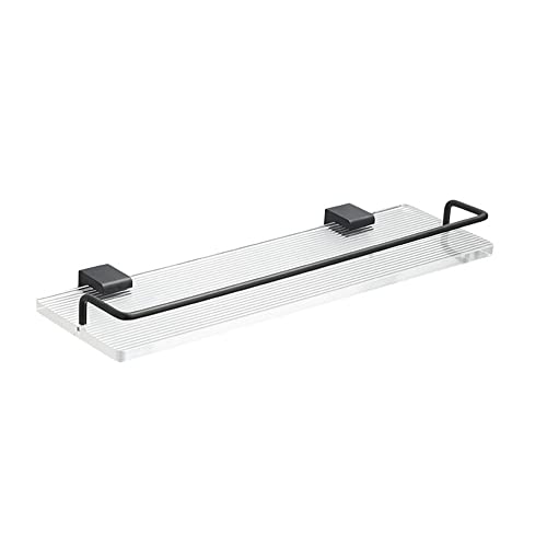 GDHKDDFL Badezimmer-Aufbewahrungsregal Handtücher und Gewürzflaschen – Platzsparendes Organizer-Regal for Küchen- und Badezimmerzubehör(40cm Black) von GDHKDDFL