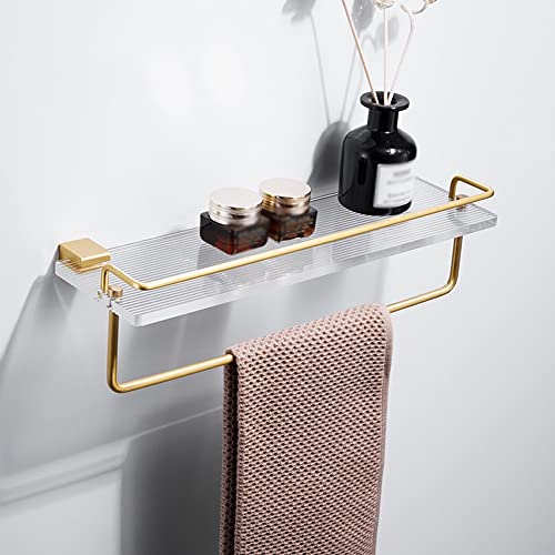 GDHKDDFL Badezimmer-Aufbewahrungsregal Handtücher und Gewürzflaschen – Platzsparendes Organizer-Regal for Küchen- und Badezimmerzubehör(40cm D and Bar) von GDHKDDFL