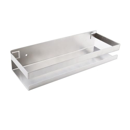 GDHKDDFL Badezimmer-Aufbewahrungsregal Modernes Duschregal zur Wandmontage, 30 cm rechteckiges Handtuchregal, Elegantes Badezimmerzubehör mit Matter Oberfläche(Silver,40cm) von GDHKDDFL