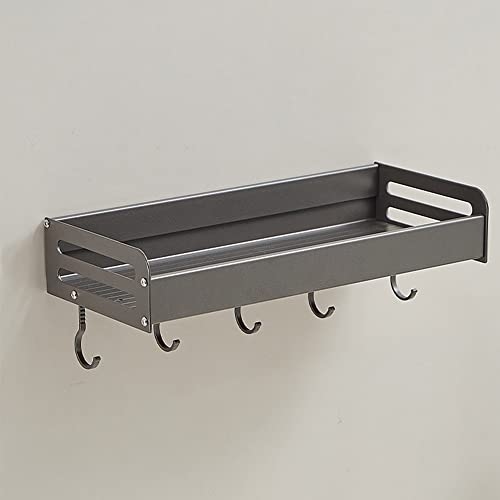 GDHKDDFL Badezimmer-Aufbewahrungsregal Multifunktionaler schwimmender Duschkorb for Kosmetik-, Shampoo- und Küchengewürzflaschen(Grey,50Cm) von GDHKDDFL