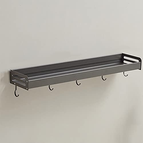 GDHKDDFL Badezimmer-Aufbewahrungsregal Multifunktionaler schwimmender Duschkorb for Kosmetik-, Shampoo- und Küchengewürzflaschen(Grey,60Cm) von GDHKDDFL