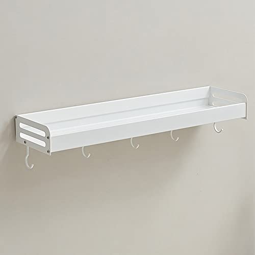 GDHKDDFL Badezimmer-Aufbewahrungsregal Multifunktionaler schwimmender Duschkorb for Kosmetik-, Shampoo- und Küchengewürzflaschen(White,50Cm) von GDHKDDFL