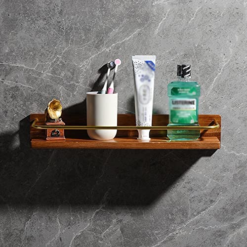 GDHKDDFL Badezimmer-Aufbewahrungsregal Regal mit Aluminiumhaken – Schwebendes Aufbewahrungsregal for Kosmetika, Shampoo und Handtücher – 30 cm großer Gewürz-Organizer for die Küche(45cm) von GDHKDDFL
